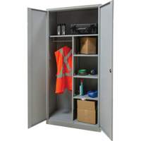Combination Storage Cabinet, 36" W x 18" D x 72" H, Grey Solutions industrielles ALPHA