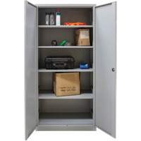 Hi-Boy Storage Cabinet, Steel, 4 Shelves, 72" H x 36" W x 18" D, Grey Solutions industrielles ALPHA