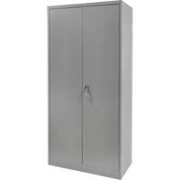 Wardrobe Storage Cabinet, Steel, 36" W x 18" D x 72" H, Grey Solutions industrielles ALPHA