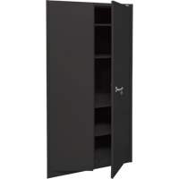 Armoire d'entreposage, Acier, 4 Tablettes, 78" h x 36" la x 24" P, Noir Solutions industrielles ALPHA