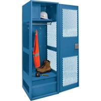 Gear Locker with Door, Steel, 24" W x 18" D x 72" H, Dark Blue Solutions industrielles ALPHA