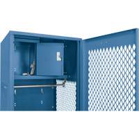 Gear Locker with Door, Steel, 24" W x 18" D x 72" H, Dark Blue Solutions industrielles ALPHA