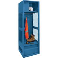 Gear Locker, Steel, 24" W x 18" D x 72" H, Dark Blue Solutions industrielles ALPHA
