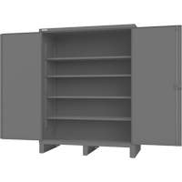 Armoire avec portes encastr&eacute;es, Acier, 4 Tablettes, 78" h x 60" la x 30" P, Gris Solutions industrielles ALPHA