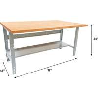 &eacute;tabli modulaire industriel, Cap 1000 lb, 72" la x 48" p Solutions industrielles ALPHA