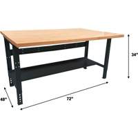 &eacute;tabli modulaire industriel, Cap 1000 lb, 72" la x 48" p Solutions industrielles ALPHA