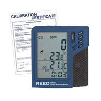 Compteur de monoxyde de carbone avec temp&eacute;rature et humidit&eacute; avec certificat de calibration Solutions industrielles ALPHA