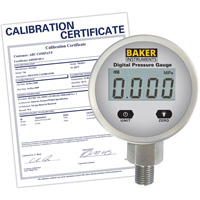 B5000 Series Pressure Gauge with ISO Certificate, 2-1/2" , 0 - 103.4 kPa/0 - 15 psi/0 - 416 in. w.c., Bottom Mount, Digital Solutions industrielles ALPHA