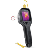 24:1 Spot IR Thermal Imaging Camera with Bullseye Laser & Type K Thermocouple, 160 x 120 pixels, -10° - 45°C (14° - 113°F), 70 mK Solutions industrielles ALPHA