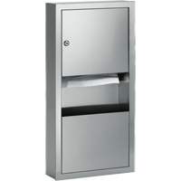 Combinaisons distributeurs d'essuie-mains & poubelle, Manuel, 14" la x 4" p x 28" h Solutions industrielles ALPHA