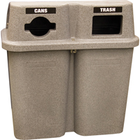 Recycling Containers Bullseye, Curbside, Plastic, 2 x 22 US gal. Solutions industrielles ALPHA