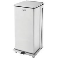 Defenders&reg; Square Step Can with Liner, Stainless Steel, 13 US gal. Capacity Solutions industrielles ALPHA