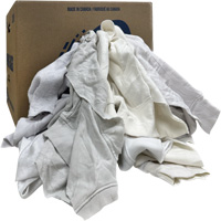 Chiffons de nettoyage, Molleton, Blanc, 20 lb Solutions industrielles ALPHA