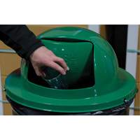 Couvercle pour baril &agrave; d&eacute;chets, Couvercle bomb&eacute;, M&eacute;tal, Convient aux contenants 23-1/2" dia. Solutions industrielles ALPHA