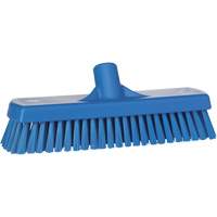 Brosse &agrave; r&eacute;curer pour planchers et murs, Crins Ferme, 12", Polyester, Bleu Solutions industrielles ALPHA