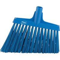 T&ecirc;te de balai oblique, Crins Extra-ferme, 12", Polyester, Bleu Solutions industrielles ALPHA