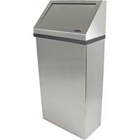 Poubelle murale, Acier inoxydable, 13,2 gal. US Solutions industrielles ALPHA