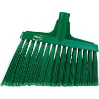 Angled Broom Head, Split Bristles, 11-1/2", Polyester, Green Solutions industrielles ALPHA
