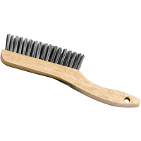 Shoe Handle Scratch Brush, Steel, 4 x 16 Wire Rows, 9-3/4" Long Solutions industrielles ALPHA