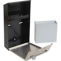Smoking Receptacle, Wall-Mount, Stainless Steel, 1 Litre Capacity, 11-4/5" Height Solutions industrielles ALPHA