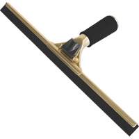 Raclette &agrave; main pour vitres, 14", Caoutchouc, Cadre Laiton Solutions industrielles ALPHA