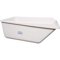 Angled Dump Tub with Drain, Plastic, White Solutions industrielles ALPHA