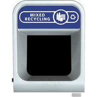 Conteneur pour d&eacute;chets de recyclage m&eacute;lang&eacute;s Configure, Vrac, Acier, 45 gal. US Solutions industrielles ALPHA