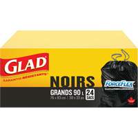 90L Garbage Bags, Regular, 30" W x 33" L, Black Solutions industrielles ALPHA