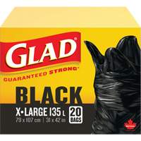 135L Garbage Bags, Regular, 31" W x 42" L, Black Solutions industrielles ALPHA