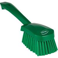 Brosse &agrave; r&eacute;curer avec manche court, Soies Doux, Longueur de 10-1/2", Vert Solutions industrielles ALPHA