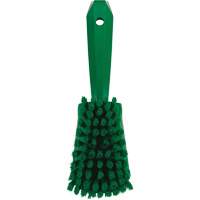 Brosse &agrave; r&eacute;curer avec manche court, Soies Doux, Longueur de 10-1/2", Vert Solutions industrielles ALPHA