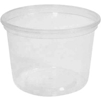 MicroGourmet 16 oz. Clear Deli Container without Lid, Plastic, Round Solutions industrielles ALPHA