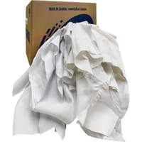 Recycled Wiping Rags, Cotton, White, 10 lbs. Solutions industrielles ALPHA