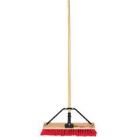 Push Broom with Braced Handle, 18", Medium, PVC Bristles Solutions industrielles ALPHA