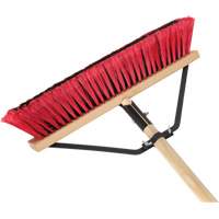 Push Broom with Braced Handle, 18", Medium, PVC Bristles Solutions industrielles ALPHA