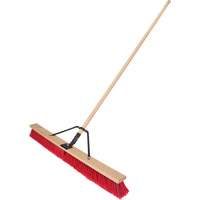 Balai-brosse &agrave; manche renforc&eacute;, 36", Moyen, Soies PVC Solutions industrielles ALPHA