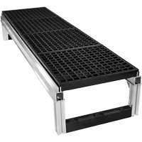 FOUNDATION Open Drainage Modular Aluminum Work Platform Kit, 18" W x 72" D, 400 lbs. Capacity, All-Welded Solutions industrielles ALPHA