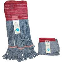 Wide-Band Mop Head, Antimicrobial/Floor Finishing/Specialty, Cotton/Rayon/Synthetic, Loop Style Solutions industrielles ALPHA