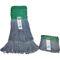 Wide-Band Mop Head, Antimicrobial/Floor Finishing/Specialty, Cotton/Rayon/Synthetic, Loop Style Solutions industrielles ALPHA