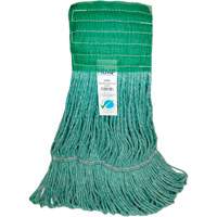 Wide-Band Mop Head, Antimicrobial/Floor Finishing/Specialty, Cotton/Rayon/Synthetic, Loop Style Solutions industrielles ALPHA