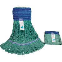 Wide-Band Mop Head, Antimicrobial/Floor Finishing/Specialty, Cotton/Rayon/Synthetic, Loop Style Solutions industrielles ALPHA