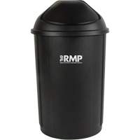 Bac &agrave; d&eacute;chets demi-rond avec couvercle, Poly&eacute;thyl&egrave;ne, 21 gal. US Solutions industrielles ALPHA