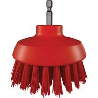 Brosse ronde HyDrive pour perceuse, Soies Tr&egrave;s ferme, Longueur de 3-1/10", Rouge Solutions industrielles ALPHA
