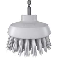 Brosse ronde HyDrive pour perceuse, Soies Tr&egrave;s ferme, Longueur de 3-1/10", Blanc Solutions industrielles ALPHA