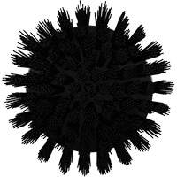 Brosse ronde HyDrive pour perceuse, Soies Tr&egrave;s ferme, Longueur de 3-1/10", Noir Solutions industrielles ALPHA