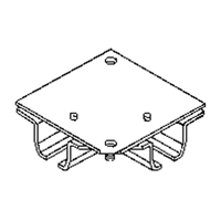 Ceiling Mount Curtain Partition 90° Corner Connector Solutions industrielles ALPHA