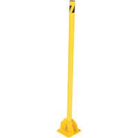Fold-Down Bollards, Steel, 42" H x 1-3/4" W, Yellow Solutions industrielles ALPHA