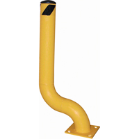Offset Bollard, Steel, 36-1/8" H x 8" W, Yellow Solutions industrielles ALPHA