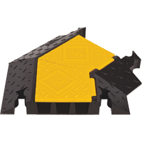 Protecteur de c&acirc;ble robuste &agrave; 3 canaux Yellow Jacket, virage &agrave; droite Solutions industrielles ALPHA