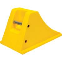 Cales de roue avec surface antid&eacute;rapante en caoutchouc, Polyur&eacute;thane, Jaune, 11-1/4" la x 21" p x 12-1/4" h Solutions industrielles ALPHA